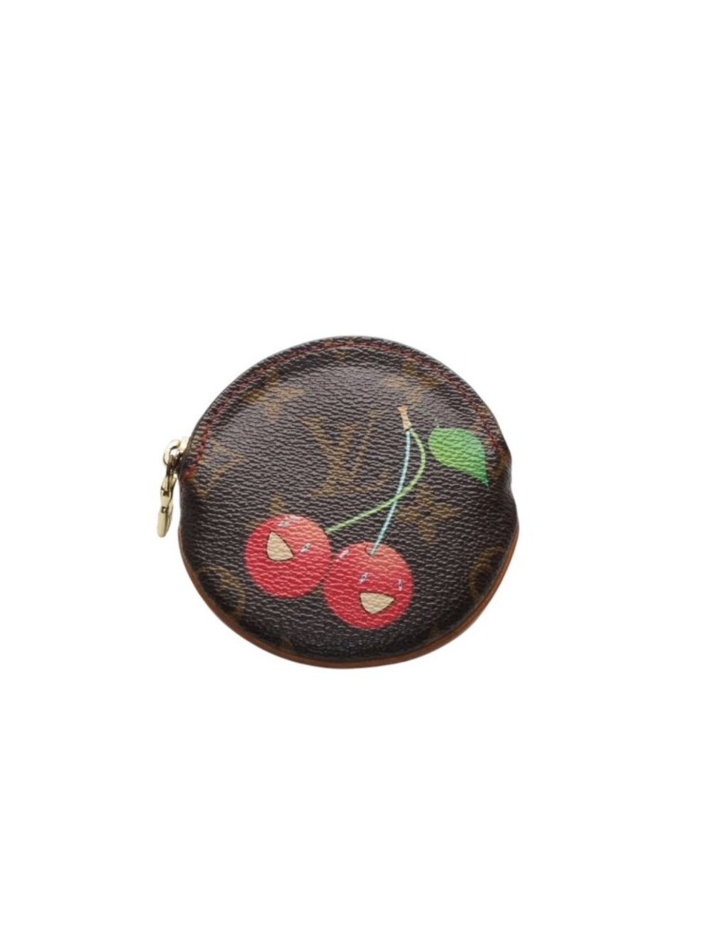 Louis Vuitton Porte Monnaie Long Coin Purse Monogram Cherry Takashi Murakami